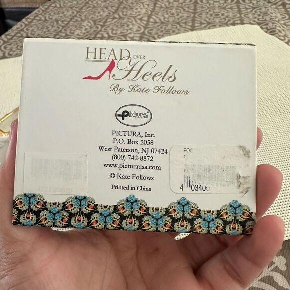 Three Piece Lot‎ Miniature Shoe Decorative Ornaments Collectible w/ Royal Albert - Picture 8 of 9